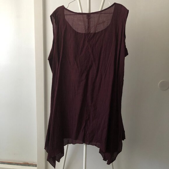 COCO & JUAN TANK LAGENLOOK SEMI-SHEER COTTON LAWN SIZE 2 (2X 3X) NWOT - Picture 2 of 7